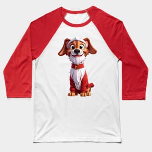 Santa puppy | Christmas dog Baseball T-Shirt